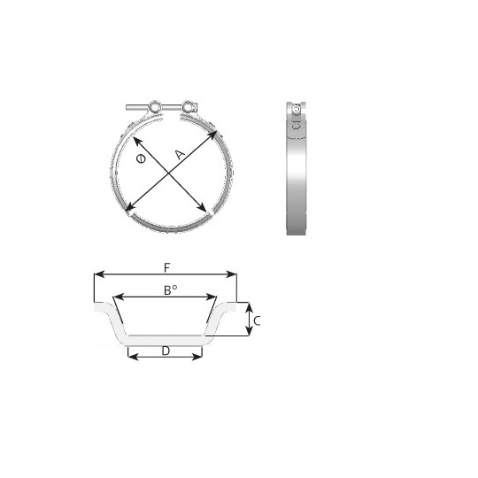 73809 - Clamp, exhaust system 