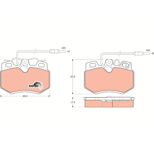 GDB446 - Brake Pad Set, disc brake 