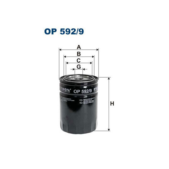 OP 592/9 - Oil filter 