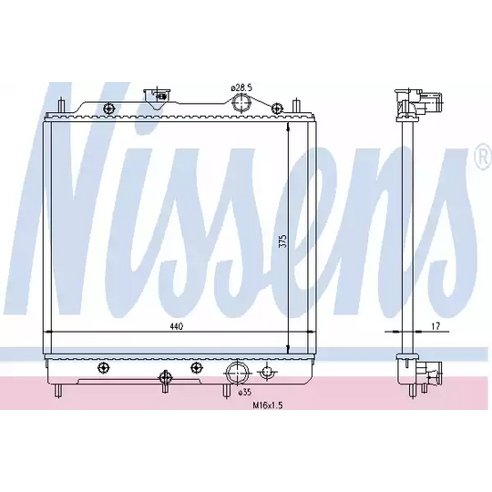 62817 - Radiator, engine cooling 