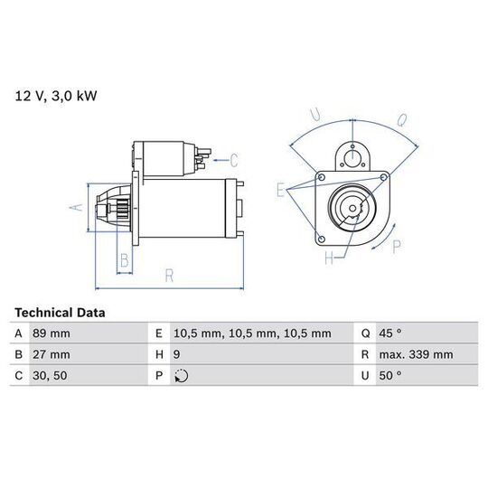 0 986 011 200 - Startmotor 