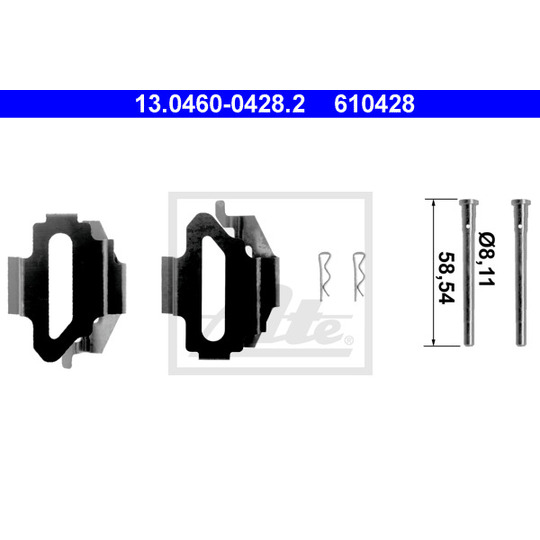 13.0460-0428.2 - Accessory Kit, disc brake pad 