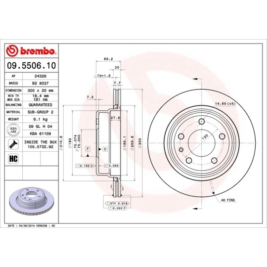 09.5506.10 - Brake Disc 