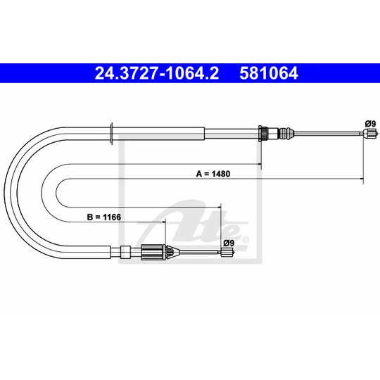 24.3727-1064.2 - Cable, parking brake 