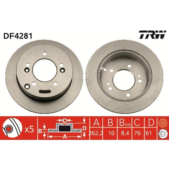 DF4281 - Brake Disc 