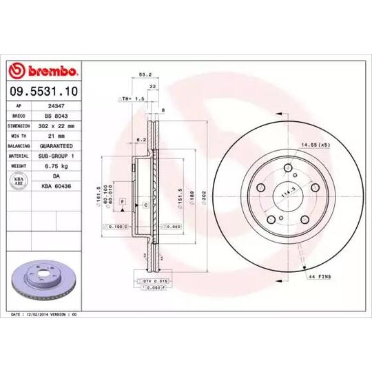 09.5531.10 - Brake Disc 