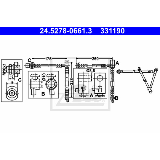 24.5278-0661.3 - Brake Hose 