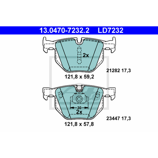 13.0470-7232.2 - Brake Pad Set, disc brake 