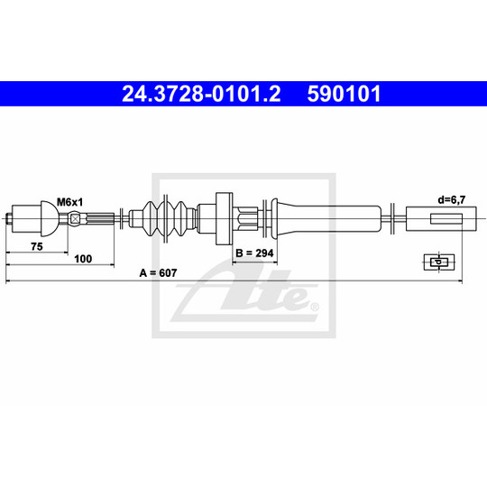 24.3728-0101.2 - Clutch Cable 