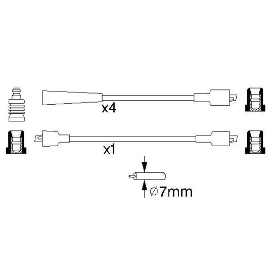 0 986 357 133 - Ignition Cable Kit 