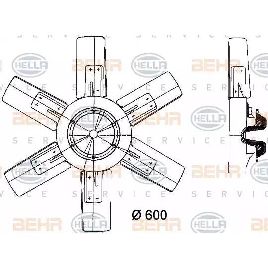 8MV 376 730-291 - Ventilaator, mootorijahutus 