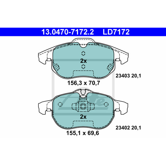 13.0470-7172.2 - Brake Pad Set, disc brake 