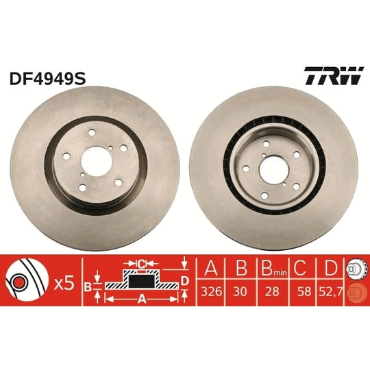 DF4949S - Brake Disc 