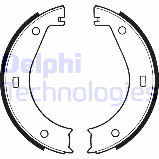 LS1573 - Brake Shoe Set, parking brake 