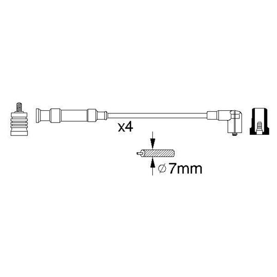 0 356 912 842 - Ignition Cable Kit 