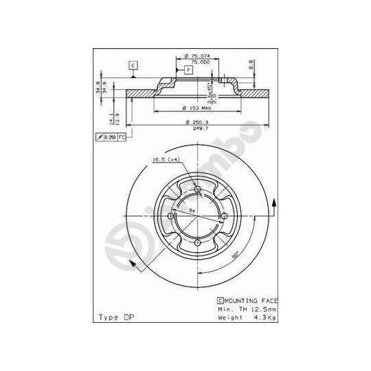 08.3109.10 - Brake Disc 