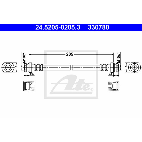 24.5205-0205.3 - Brake Hose 