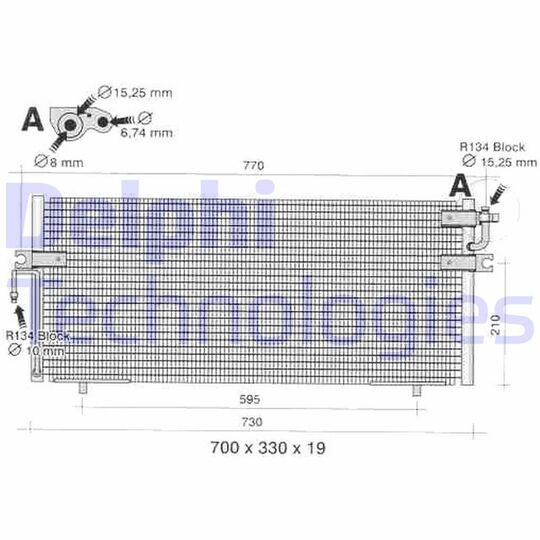 TSP0225350 - Condenser, air conditioning 