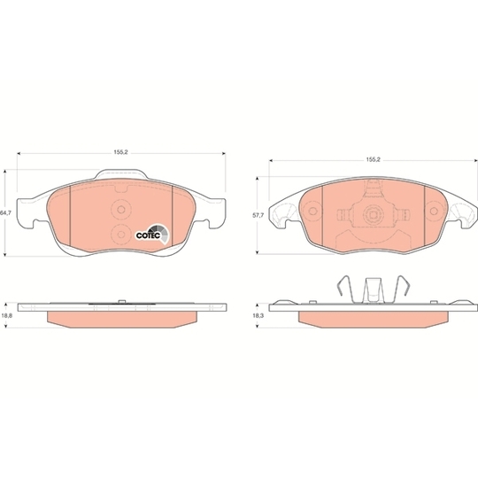 GDB1690 - Brake Pad Set, disc brake 