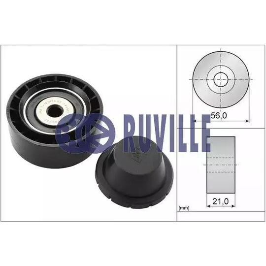 55578 - Deflection/Guide Pulley, v-ribbed belt 