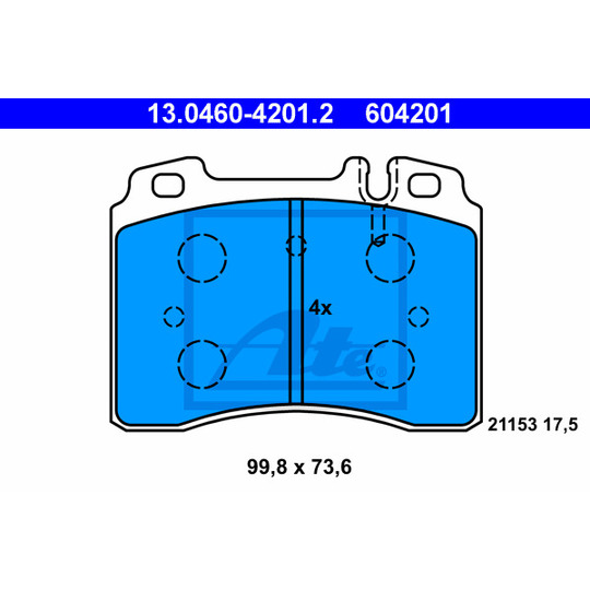 13.0460-4201.2 - Brake Pad Set, disc brake 