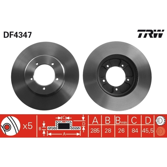 DF4347 - Brake Disc 
