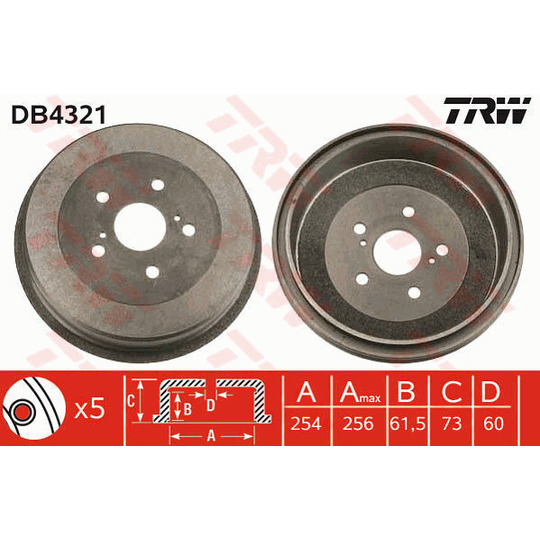 DB4321 - Brake Drum 