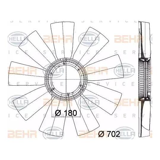 8MV 376 757-781 - Fan Wheel, engine cooling 