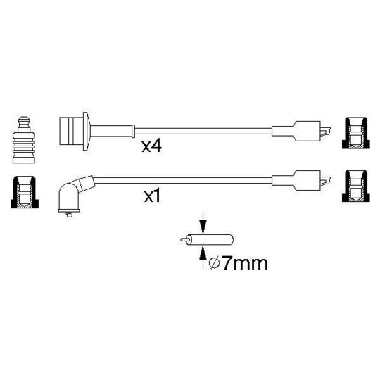0 986 356 944 - Ignition Cable Kit 
