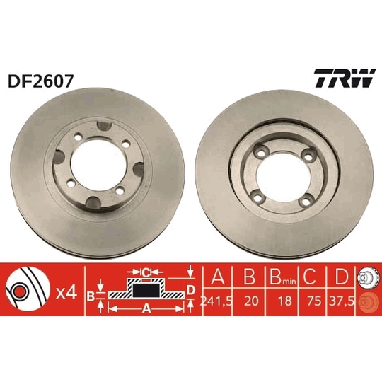 DF2607 - Brake Disc 