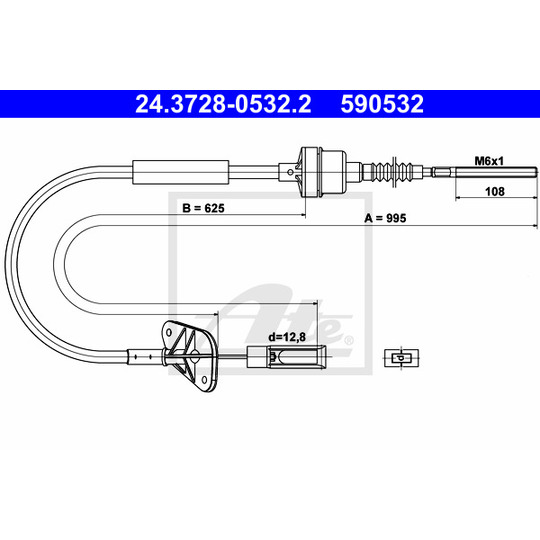 24.3728-0532.2 - Clutch Cable 