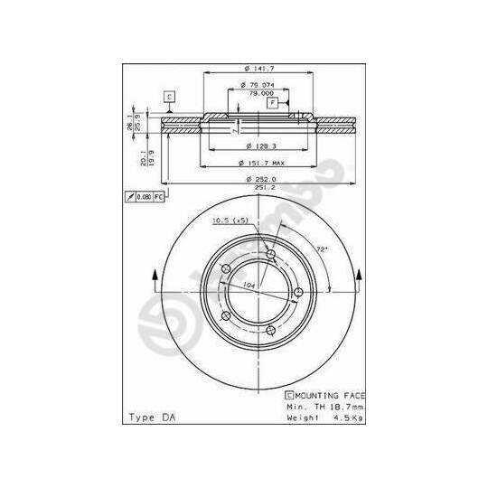 09.3021.10 - Brake Disc 