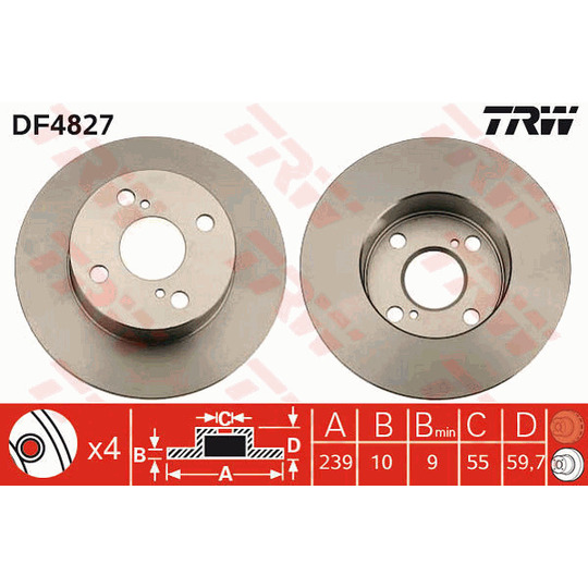 DF4827 - Brake Disc 