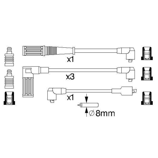 0 986 357 119 - Ignition Cable Kit 