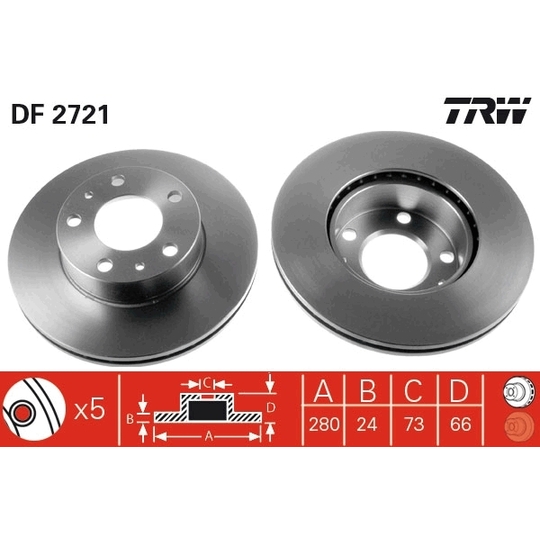 DF2721 - Brake Disc 