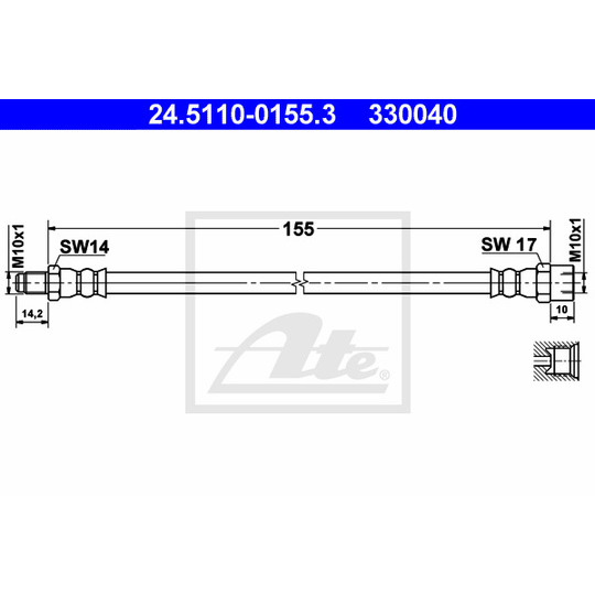 24.5110-0155.3 - Brake Hose 