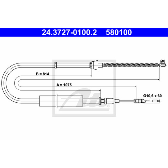 24.3727-0100.2 - Cable, parking brake 