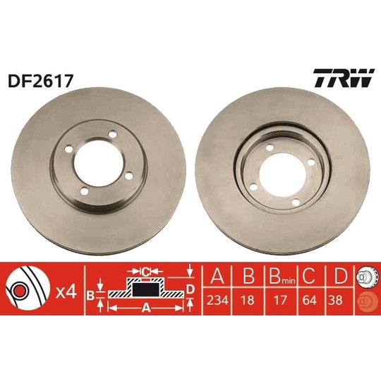 DF2617 - Brake Disc 