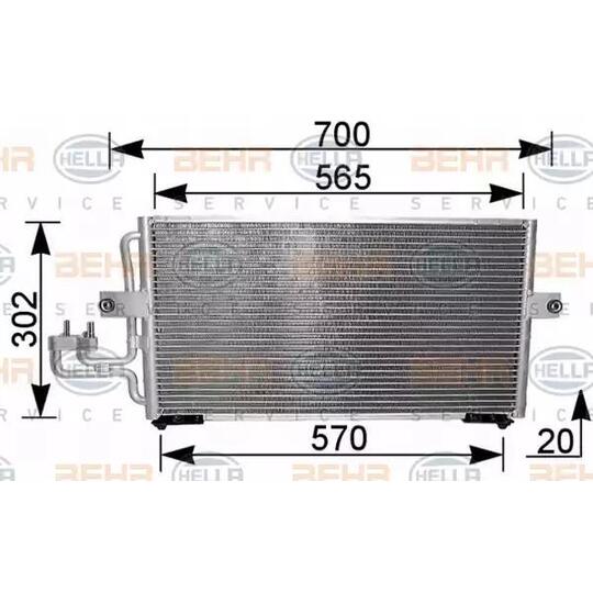 8FC 351 037-251 - Condenser, air conditioning 