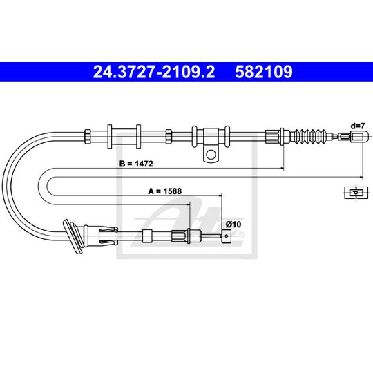 24.3727-2109.2 - Cable, parking brake 