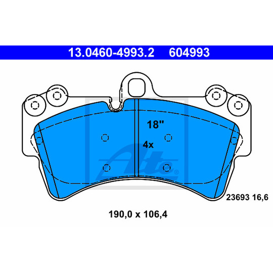 13.0460-4993.2 - Brake Pad Set, disc brake 