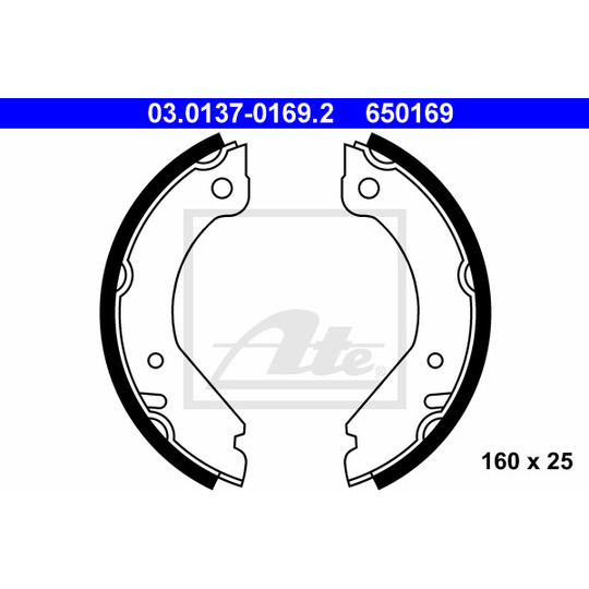 03.0137-0169.2 - Brake Shoe Set, parking brake 