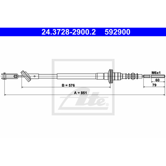 24.3728-2900.2 - Clutch Cable 