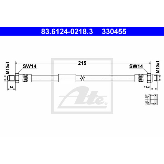 83.6124-0218.3 - Brake Hose 