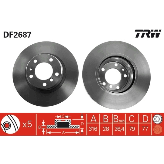 DF2687 - Brake Disc 