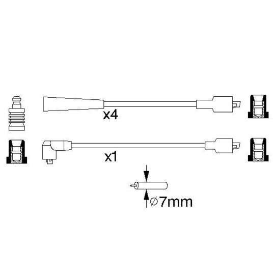 0 986 357 131 - Ignition Cable Kit 