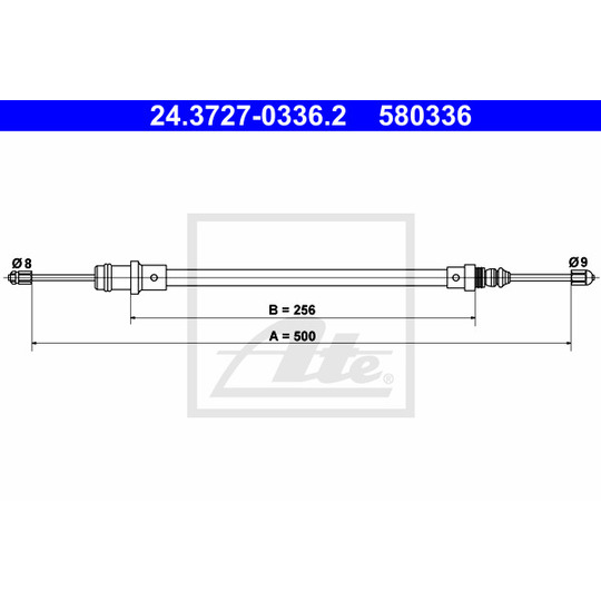 24.3727-0336.2 - Cable, parking brake 