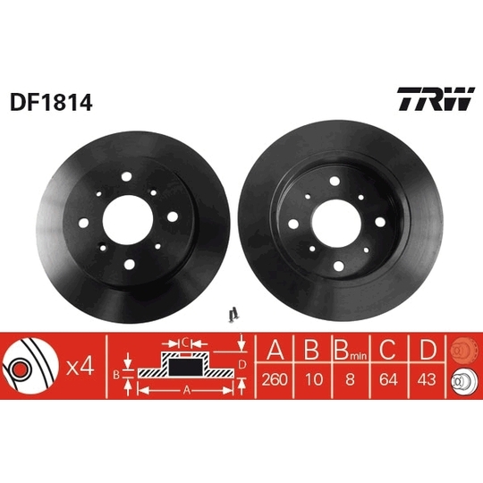 DF1814 - Brake Disc 