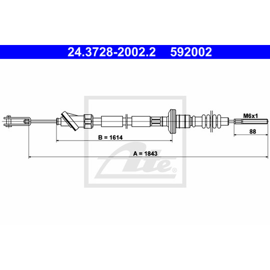 24.3728-2002.2 - Clutch Cable 