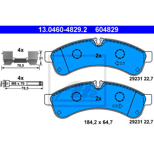 13.0460-4829.2 - Brake Pad Set, disc brake 